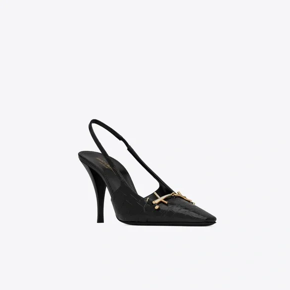 Slingback Pumps Croc Embossed Pumps Philipp Plein Crocodile Effect